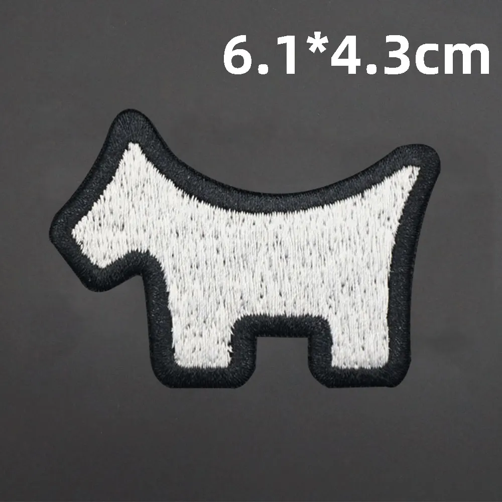 golf pet dog embroidered patches with hook backing