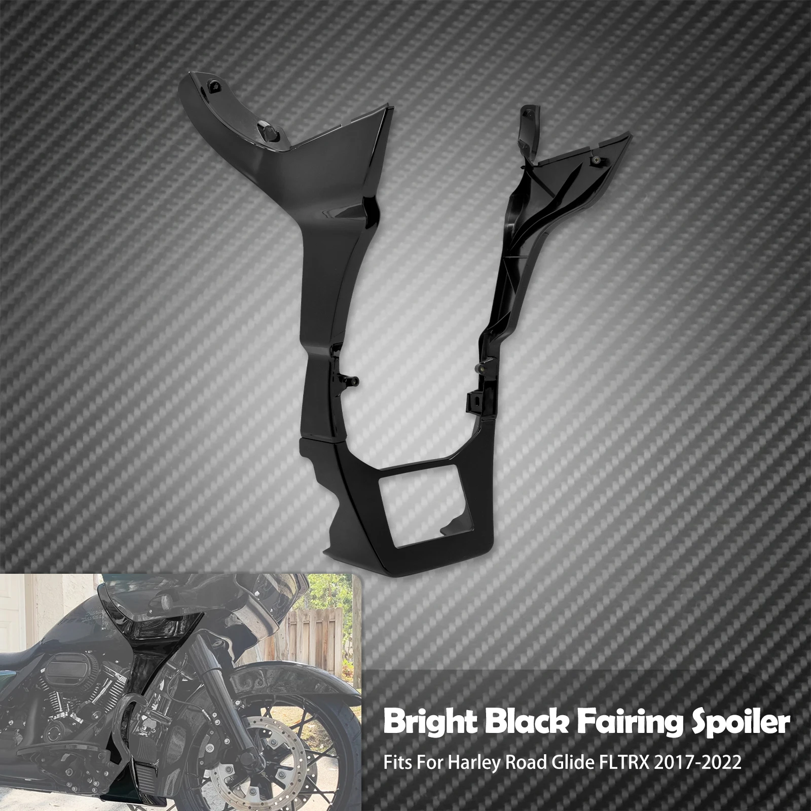 Motorrad Vivid Black Verkleidung Spoiler Abdeckung Für Harley Touring Road Glide FLTRX Spezielle FLTRXS 2017 2018 2019 2020 2021 2022