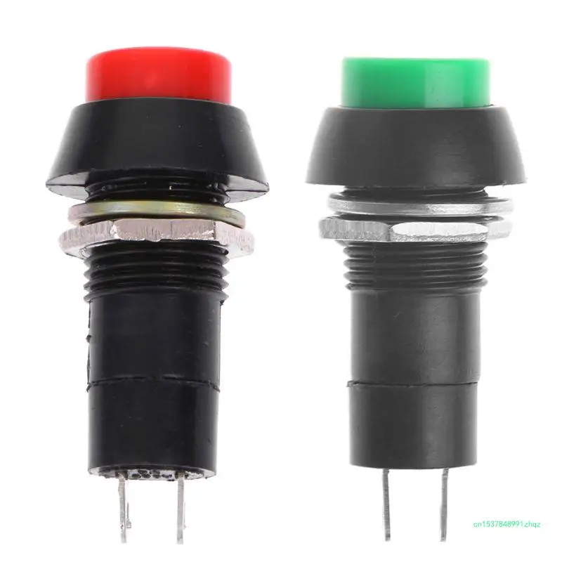 5 Pcs Self-Locking Power Push Button AC250V 3A 2-pin SPST Push Button Mini Momentary Waterproof