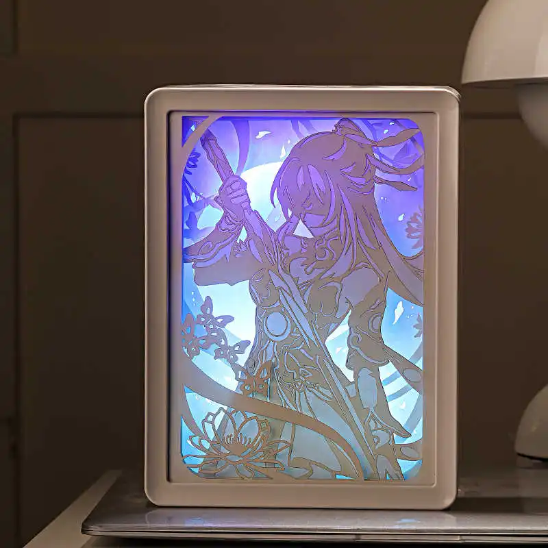 

Anime Honkai: Star Rail Dan Heng Jingliu Blade Cosplay Cartoon Paper Carving Lamp Desk Ornament Nightlight Mascot gift