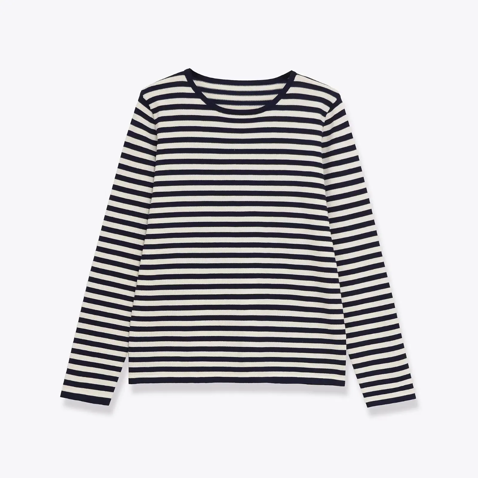 

2025 Autumn Round Neck Long Sleeve Women's Knitted Top Fashion Retro Striped Knitted Sweater Pullover