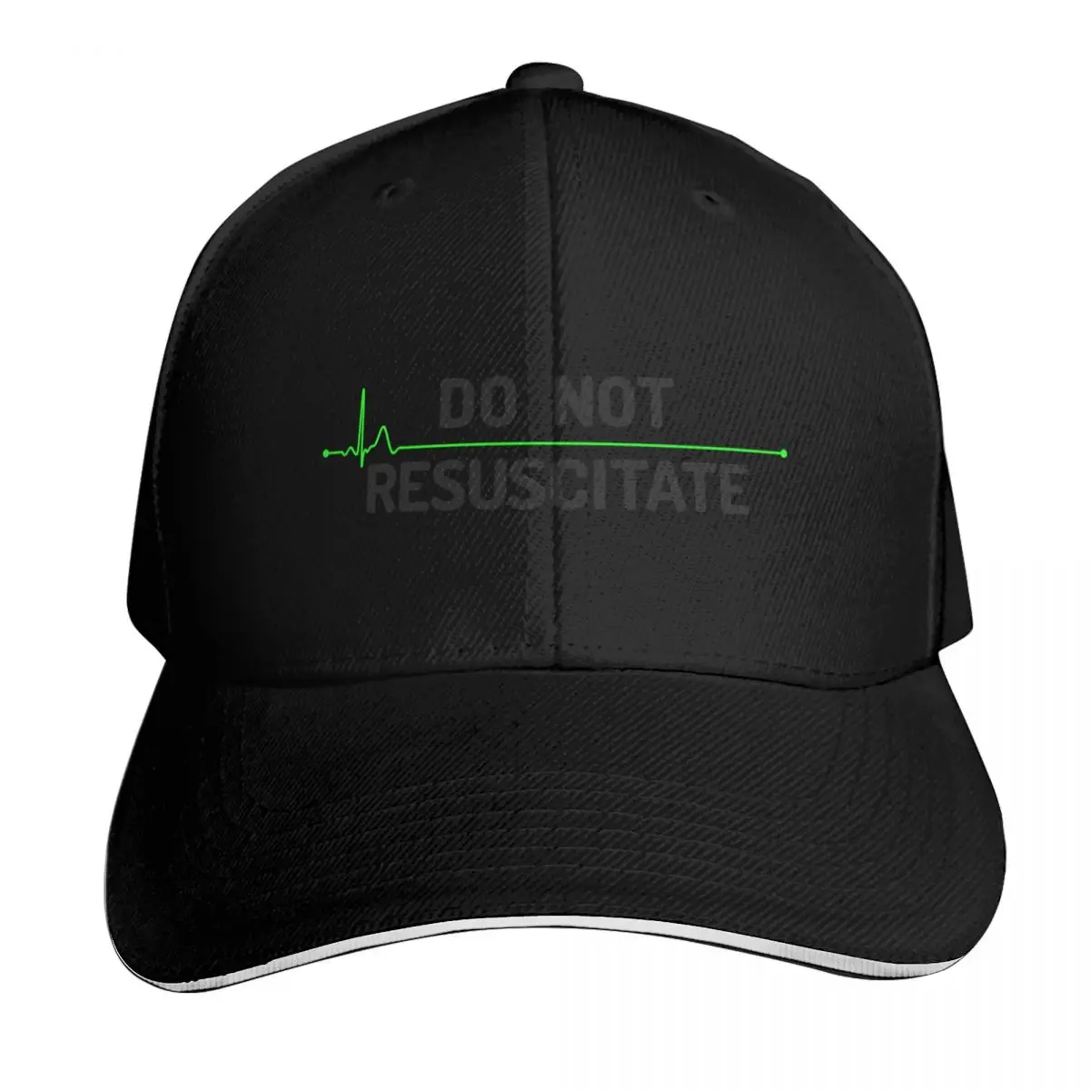 Do Not Resuscitate (dark) Baseball Cap Breathable Mesh Back Adjustable Buckle Closure Moisture Wicking Quick Dry
