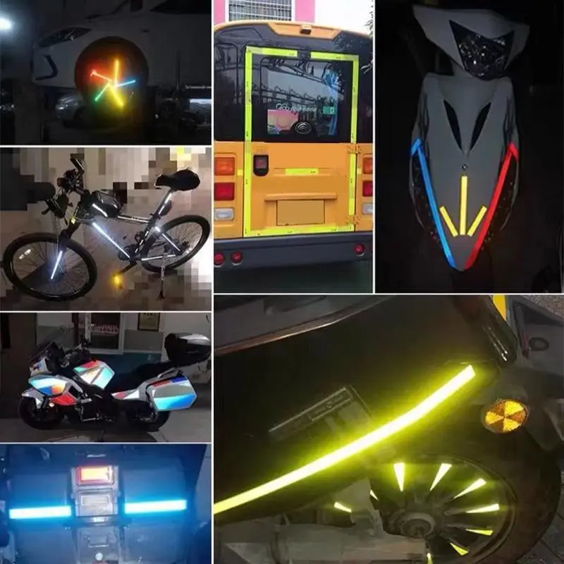 Auto-Warnreflektorband 5cm*10M Rolle Selbstklebender Hochsichtbarer Aufkleber für Anhänger LKW Fahrzeug Straßennutzung – Detail 10