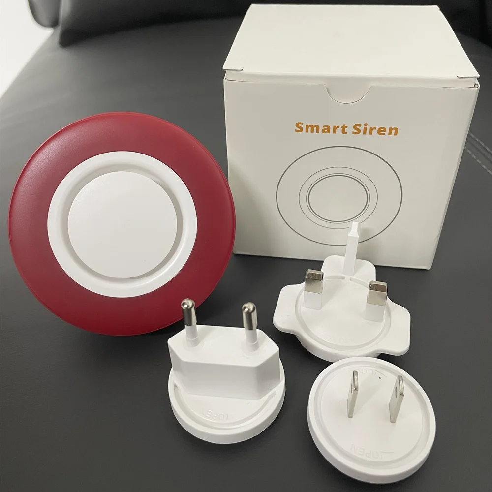 Compatible with Home Assistant, Kaku,Conbee II Red Flashing 95dB HEIMAN Zigbee 3.0 Alarm Siren HS2WD-E