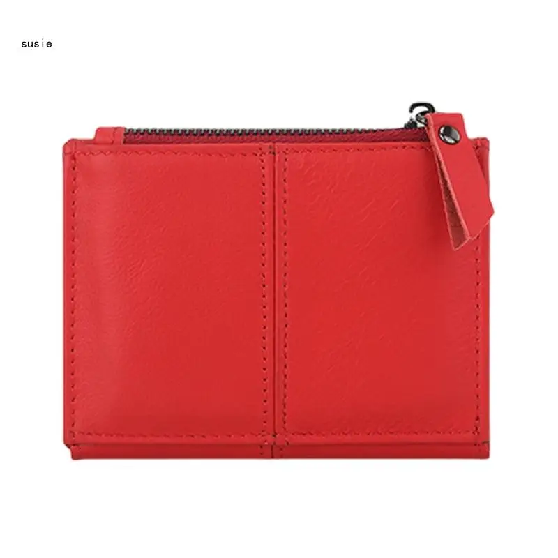 

X7YA Functional PU Leather Wallet With Blocking And Coin Pocket For Travel Business Fashionable Purse Card Holder