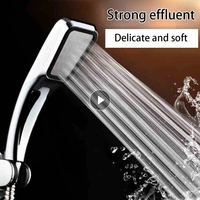 Shower Head 300 Holes Water Saving Nozzle With Abs Chrome High Pressure Shower Head Sprayer Shower Bathroom Fixture Accessories