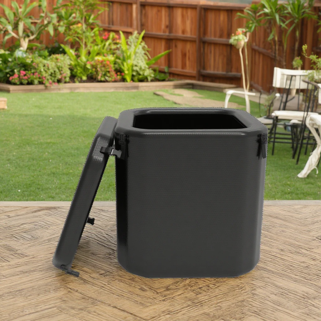 

STLFCHILLMEND Square Shaped Inflatable SportsRecovery Ice Bath Tub Cold Plunge Bucket Cryotherapy for Muscle Recovery Accessory