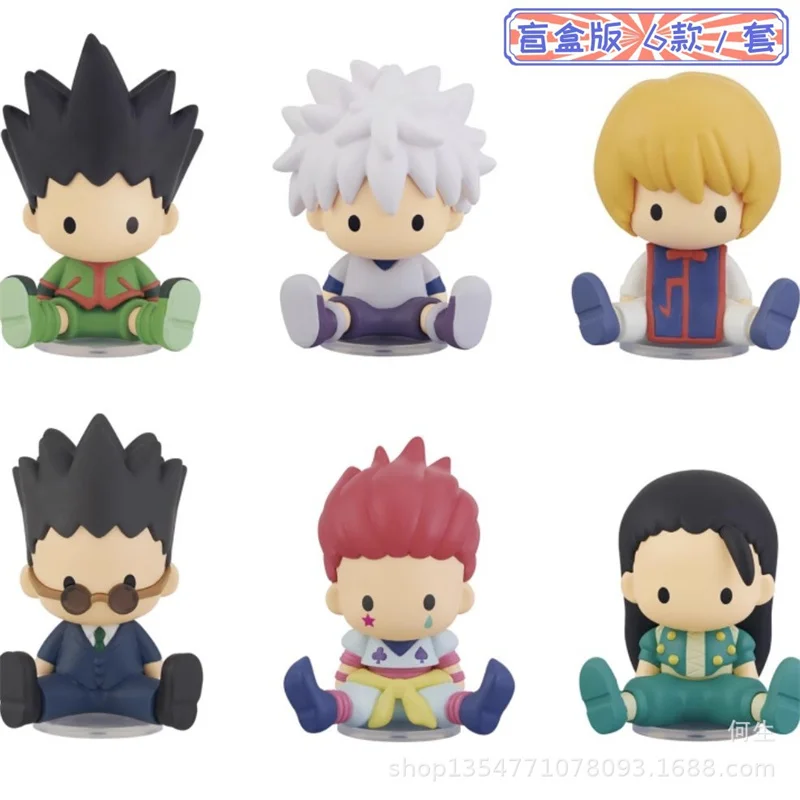 6 pz/set Anime Chrollo Lucilfer hunterscine hunter Figures Killua Zoldyck Mini Bean Eyes collezione di modelli in Pvc Cute Toy periferiche Gift