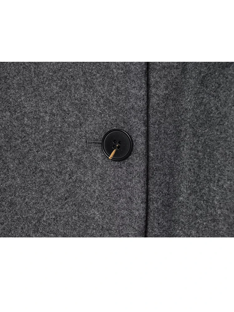 HH النساء الشتاء موضة تنوعا وشاح طوق معطف النمط البريطاني معطف البحرية الإناث شارع العليا مزاجه عادية 2-لون سترة