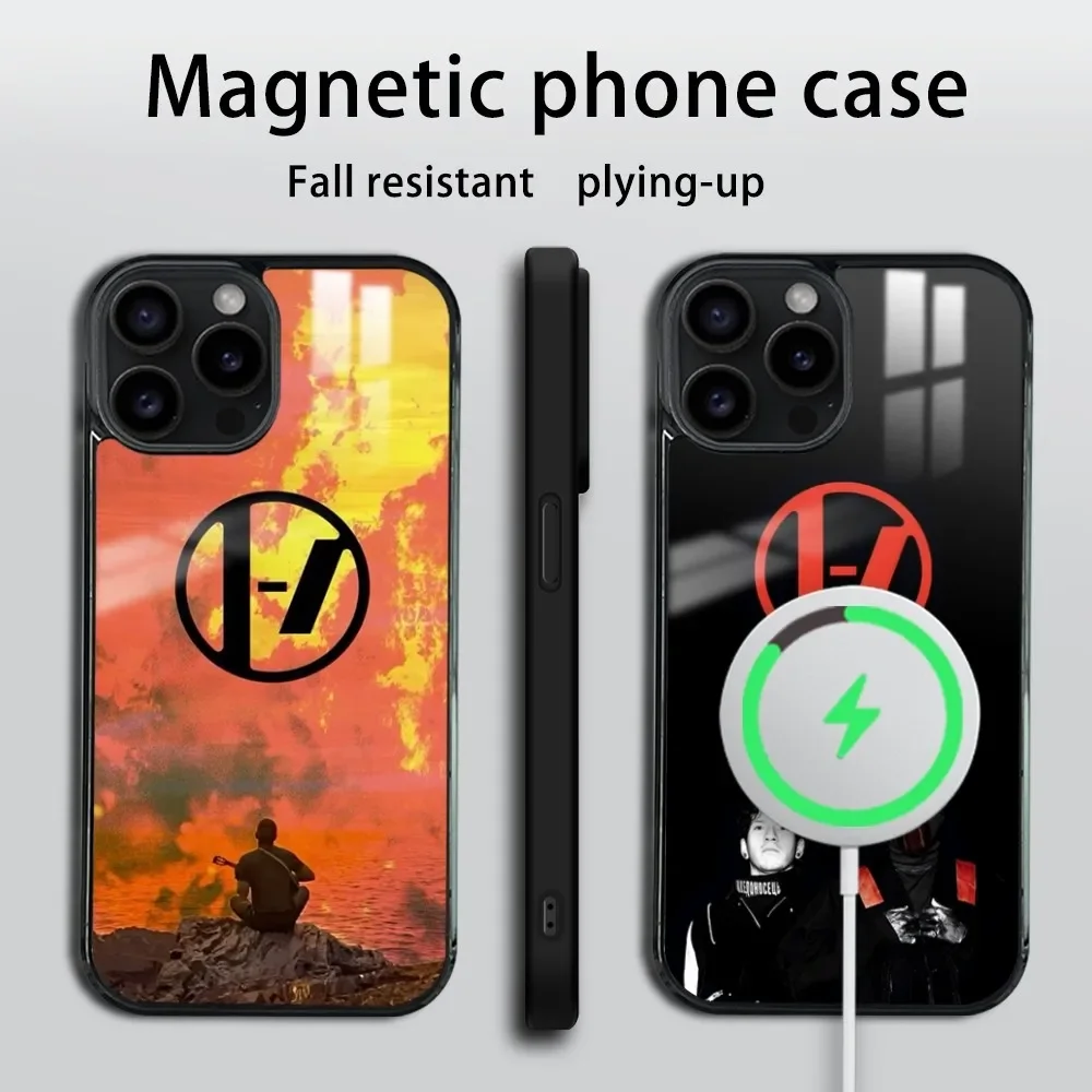 twenty one pilots Clancy Phone Case For iPhone 16 15 14 13 12 11 Pro Max Plus Mini Mirror Wireless magnetic case