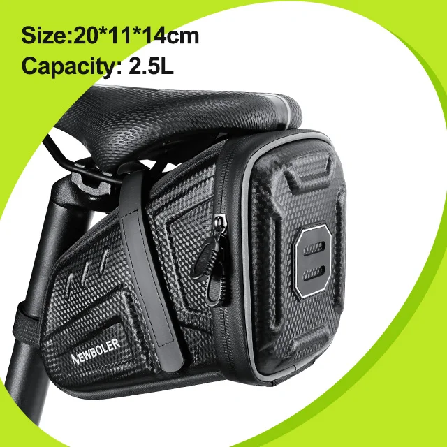 NEWBOLER 5L Waterdichte Fietszadeltassen MTB Road Fietszadeltas Reflecterende Gestreepte Fiets Gereedschapstas MTB Fietstas Accessoires