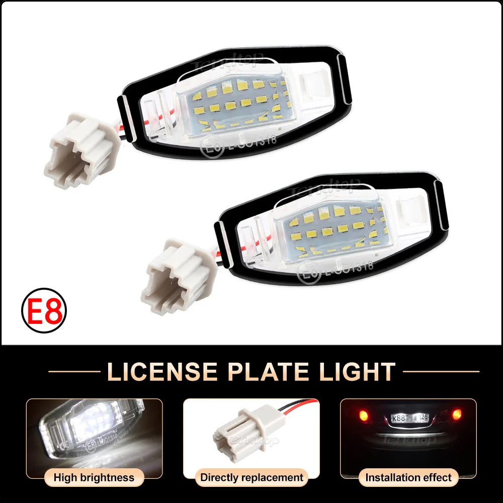 Led License Plate Light Rear Number Lamp For Honda Accord Odyssey Civic Sedan City Acura MDX TSX ILX RDX RL TL Canbus White