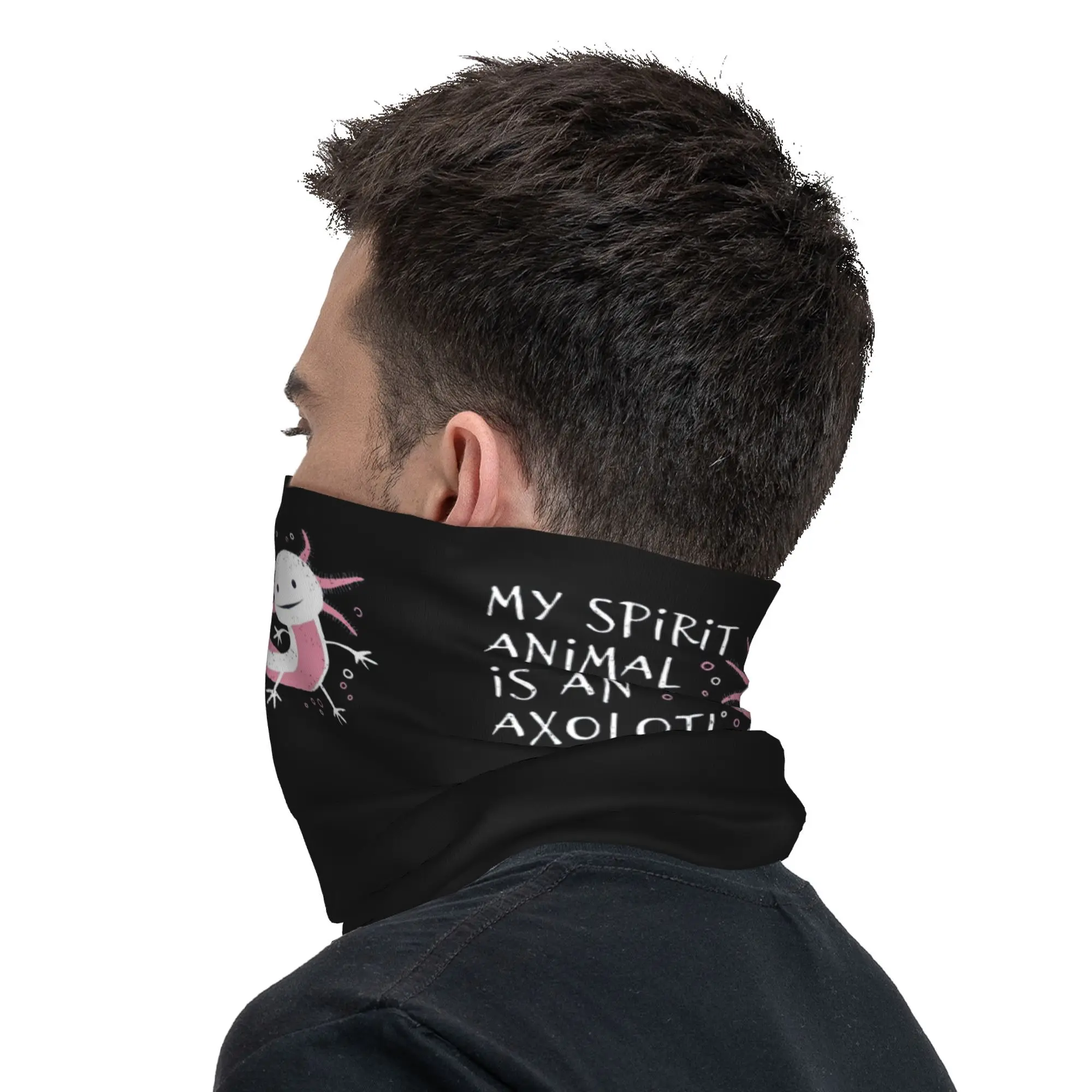 Lindo anfibio-Mi espíritu Animal es un Axolotl Bandana cubierta para el cuello bufanda envolvente diadema multiusos montar Unisex adulto lavable