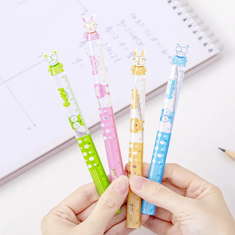 50-個かわいい漫画定規-12-センチメートルミニ定規子供学生学校文具卸売事務用品かわいい定規