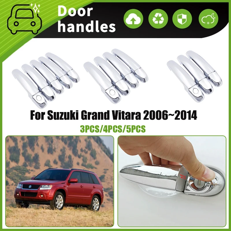 

Car Door Handle Cover For Suzuki Grand Vitara Grand Nomade Escudo 2006~2014 Scratchproof Chromium Stylings Trim Auto Accessories