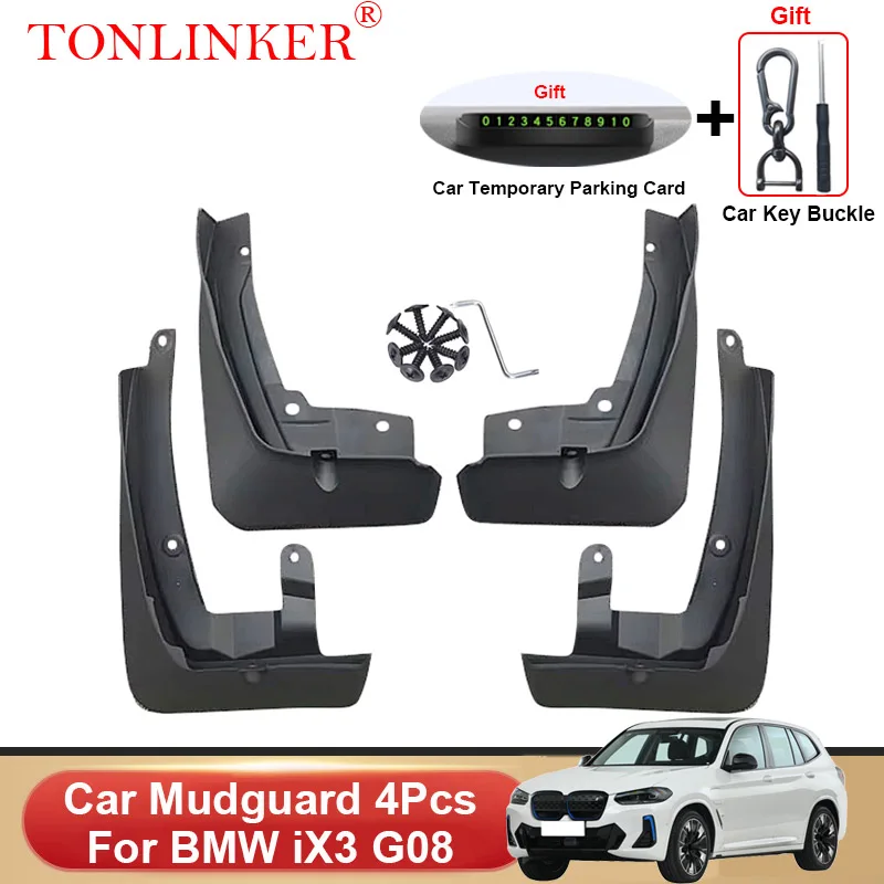 

TONLINKER Car Mudguard For BMW iX3 IX 3 G08 Suv 2021 2022- Mudguards Splash Guards Front Rear Fender Mudflaps Accessories
