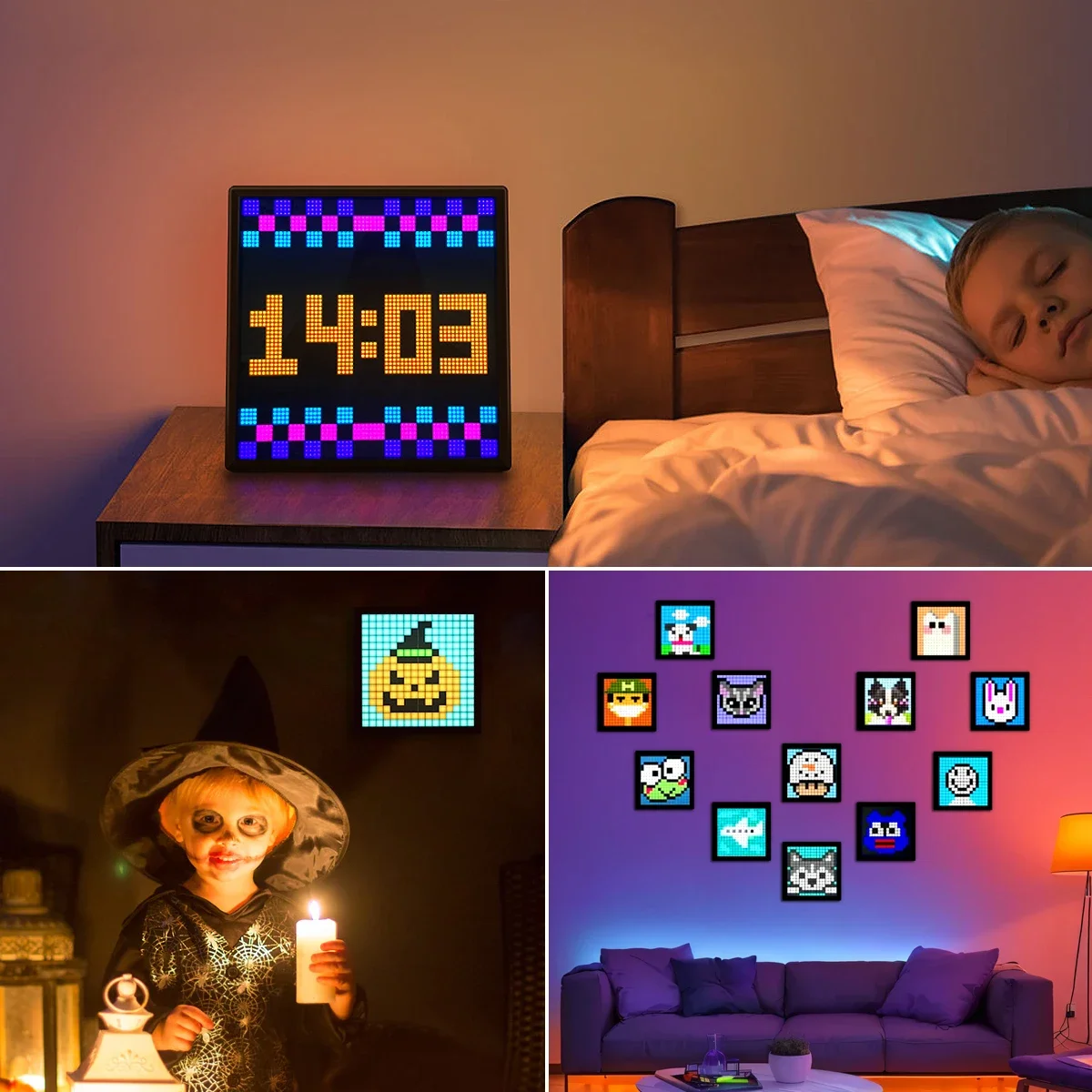 Display a matrice LED Pixel Schermo digitale USB 5V 50cm APP Programma decorazione della stanza regali di Natale decorazioni per la casa lampada da tavolo