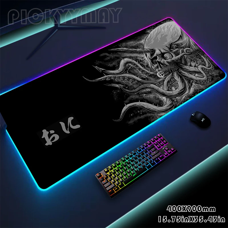 

Monster Large RGB Mouse Pad XXL Gaming Mousepad LED Mouse Mat Gamer Desk Mat Luminous Table Mats Desk Pads With Backlit