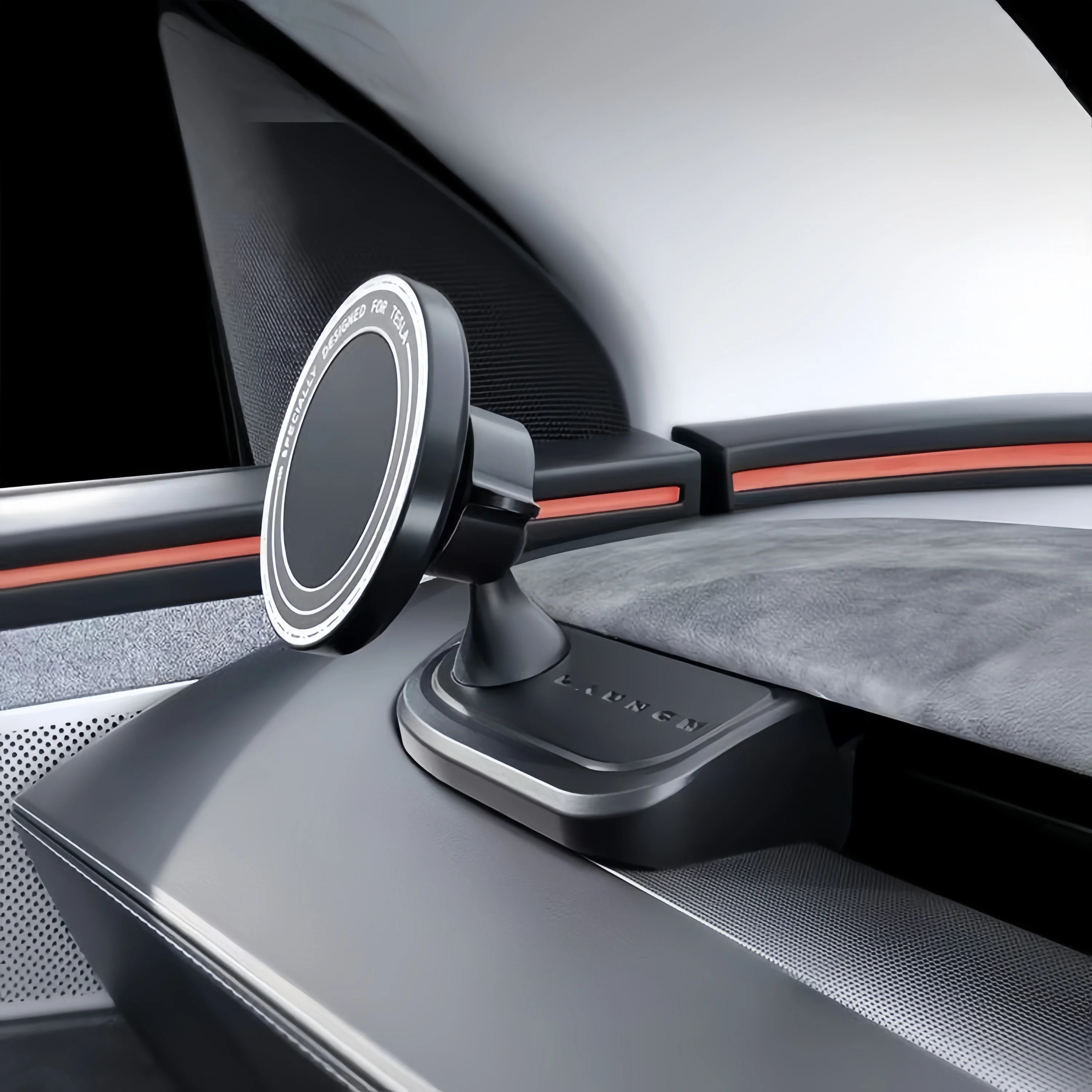 

For New Model Y Juniper Model 3 Highland Phone Holder Magnetic Mount Hidden Telescopic Rotatable Screen Side Magnetic Support