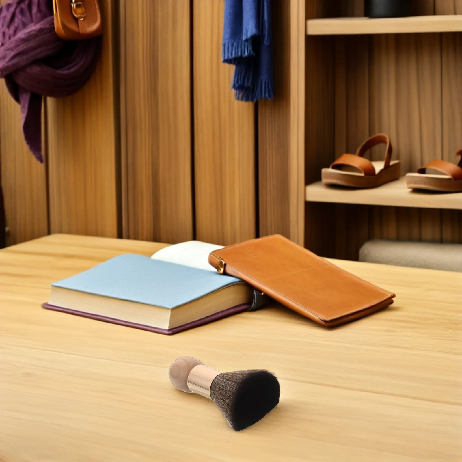 

Barber Brush Neck Duster Soft Bristles Wood Handle For Haircut Cleanup Styling Dusting Salon Home Travel Use