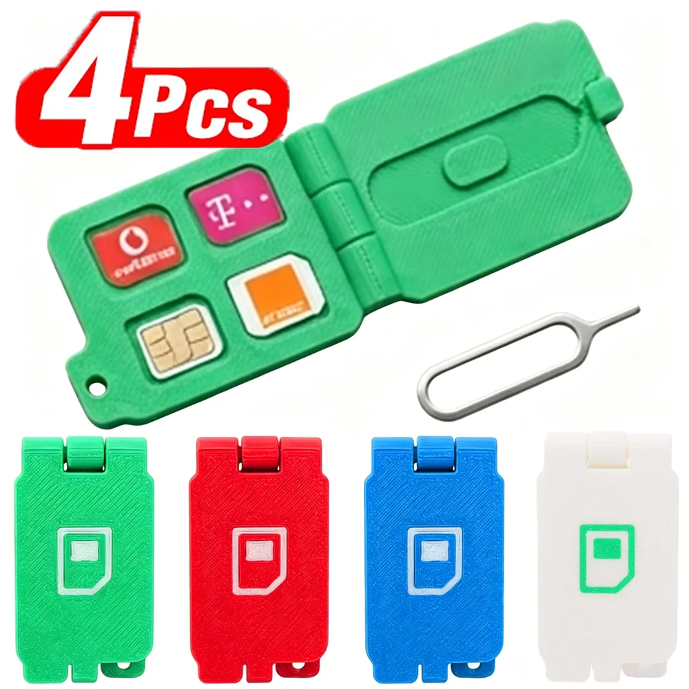 

Universal Mini SIM Card Adapter Storage Box Kit for Nano Micro SIM Card Memory Card Holder Reader Case Cover with Removal Needle