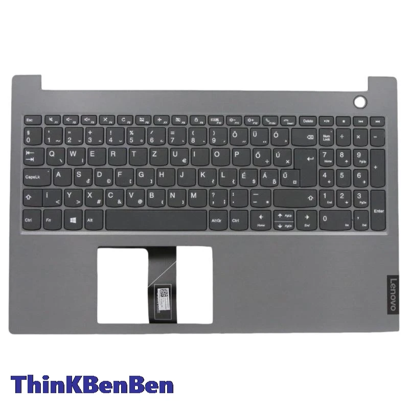 HU-Mineral Cinza Teclado Caixa Superior, Capa Palmrest Shell para Lenovo ThinkBook 15 IML IIL, 5CB0W45394