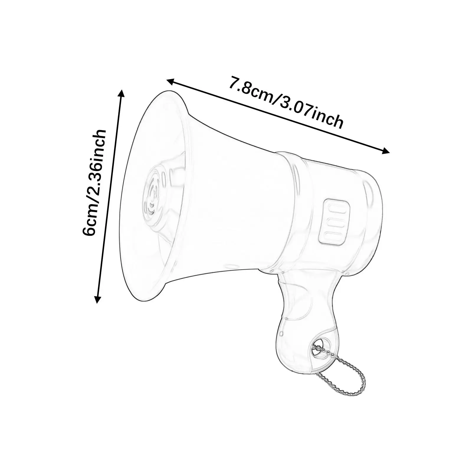 Compact Audio Amplifier Mini Megaphone Handheld Bullhorn with Chain Sound Toy Clear Loud Output for Fairs and Markets
