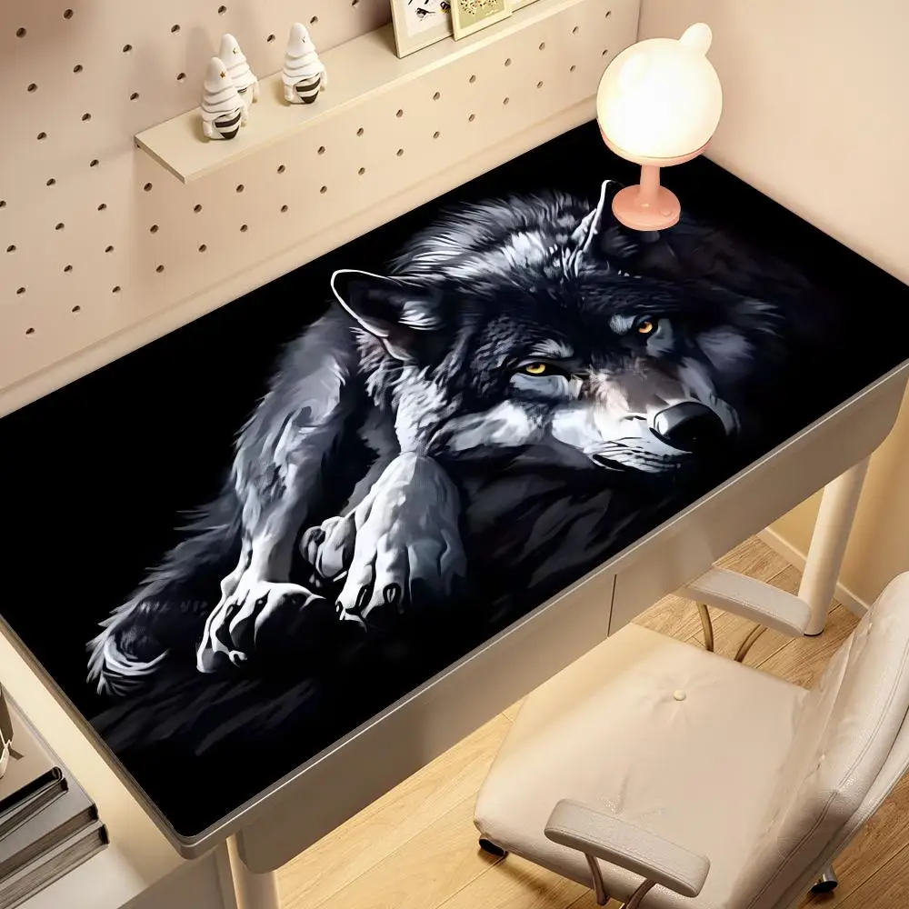 

Large Wolf Pattern HYBXAXC for Desk Multi Functional XXL desk mat Keyboard Gaming Office Computer PC Gamer Desk accessories