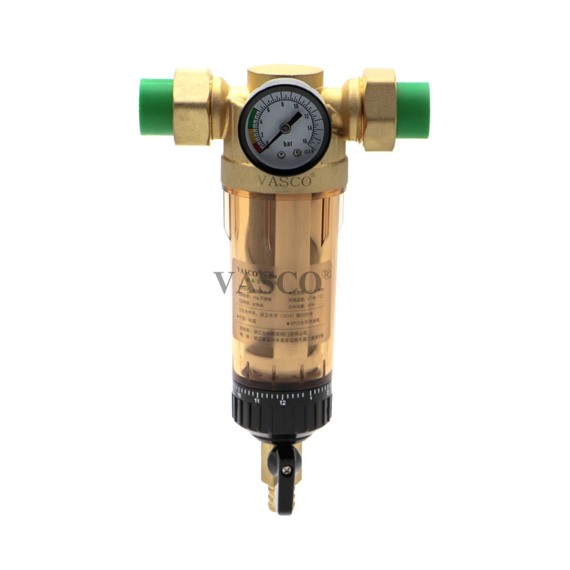 Whole House Brass Pre-Filter Tap Water Pre Filter Central Water Purifier Large Flow Tap Water Cement Sand Filter