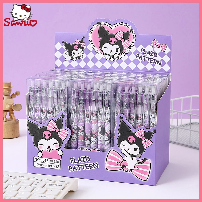 

Sanrio Kuromi Creative Metal Cartoon Hook Press The Neutral Pen High Appearance Level Cute Signature Pen Black 0.5mm Wholesale