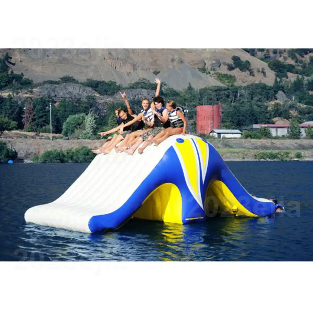 Grande ganga inflável do parque aquático para adultos, corrediça aquática, brinquedos de balancim, jogos, 8-10 pessoas, 5x2.5m