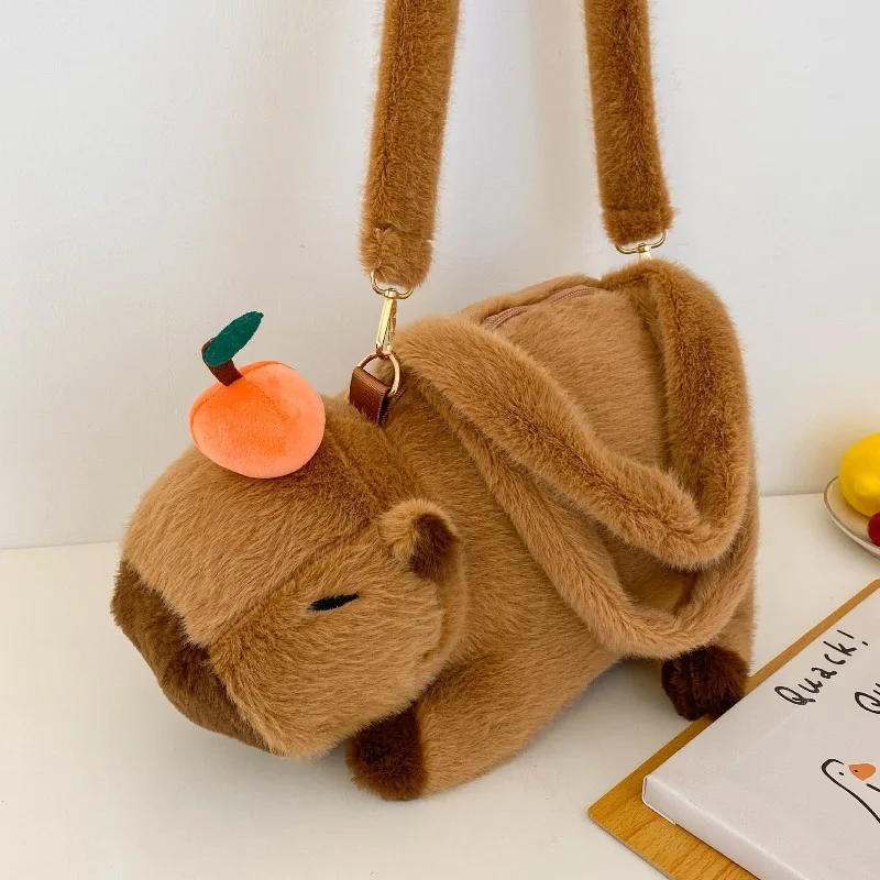 Cartoon Capibala Pop Rugzak Lelijke en Leuke Cartoon Diervormige Handtas Kawaii Mode Enkele Schouder Opbergtas Speelgoed Cadeau