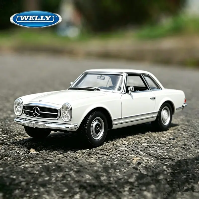 WELLY 1:24 Mercedes-Benz 230SL Legierung Klassisches Sportwagen-Modell Druckguss Metall Retro Oldtimer-Modell Simulation Kinderspielzeug Geschenk