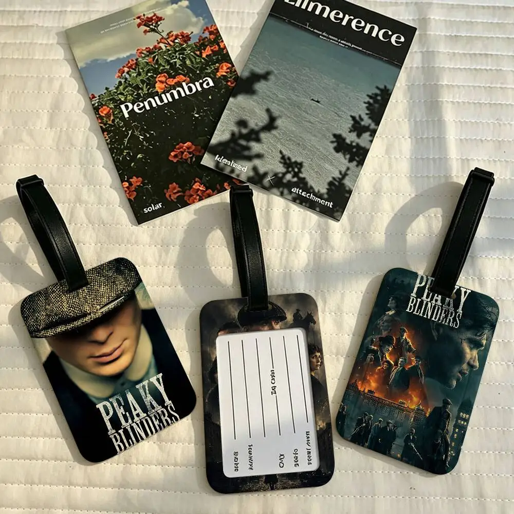 P-Peaky Movie B-Blinders TV PVC Baggage Identification Tag Anti lost Information Card Holder Travel Suitcase Name Tag