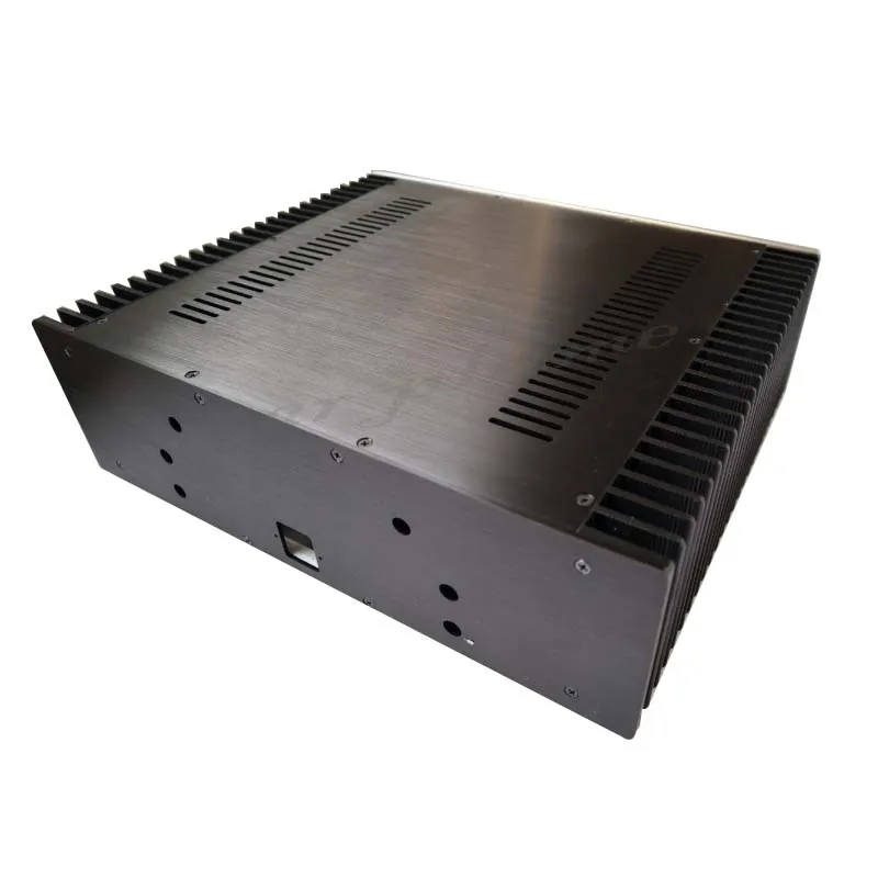 430*130*361mm 4313 All-Aluminum Amplifier Case Class A Aluminum Chassis Side Cooling Amplifier Chassis Shell DIY Box