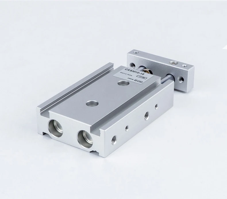Doppelwellenzylinder der CXSM-Serie, Bohrung 6/15/20/25/32 mm, Hub 10/15/20/25/30/.../175/200/250/300 mm, pneumatischer Doppelstangenzylinder – Detail 7
