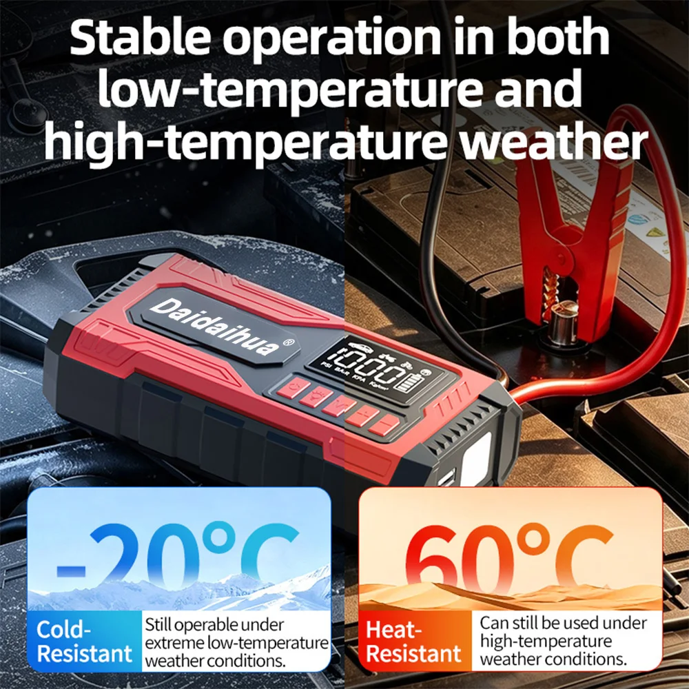 Professional Car Battery Starter Power Bank 4000A Jump Starter Portable 12V Car Battery Booster with 150PSI Air Pump