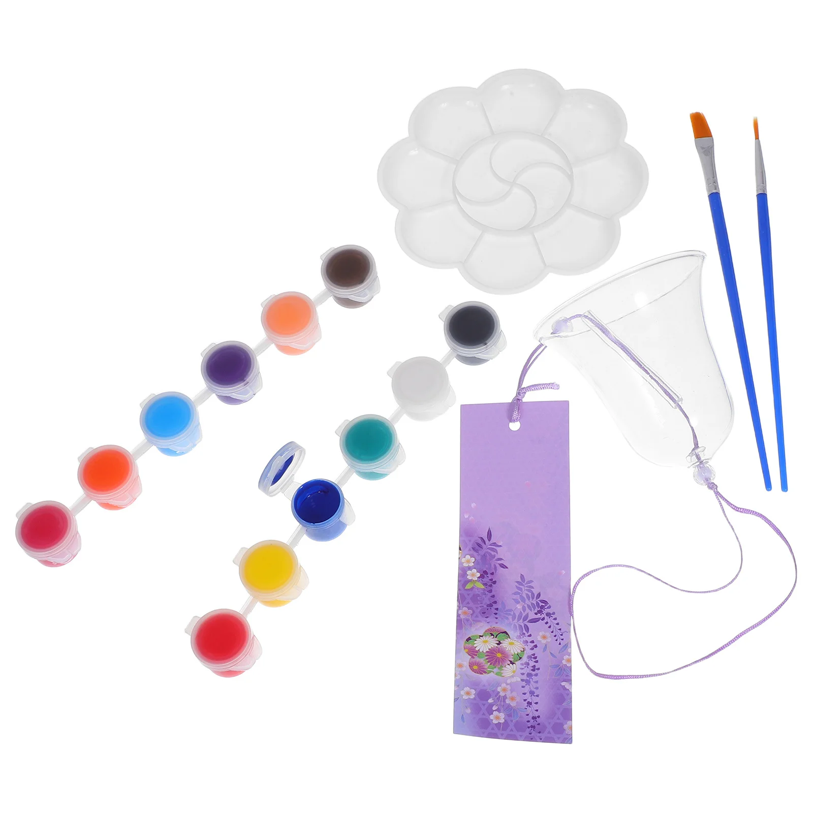 

1Set Diy Painting Wind Bells Handmade Glass Japanese Style For Birthday Present Outdoor Indoor Home Decor Art Craft Kit Glass