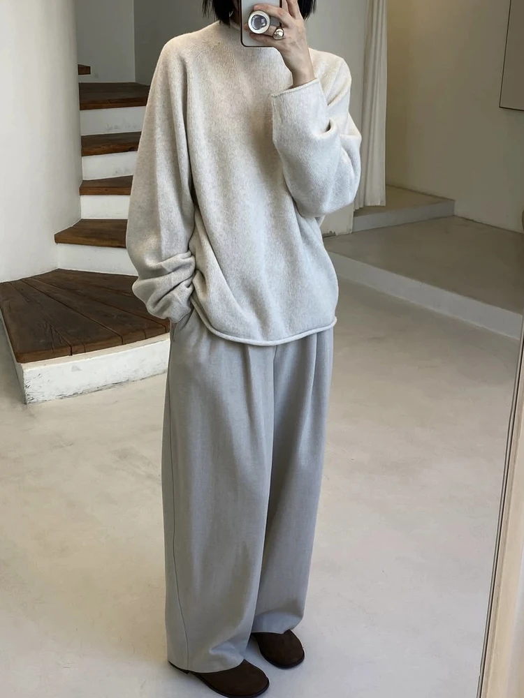   محبوك سترة فضفاضة تناسب f عالية Ne خمر Sle الرجال المرأة رداء علوي غير رسمي طويل Sve جولة Ne طول منتظم