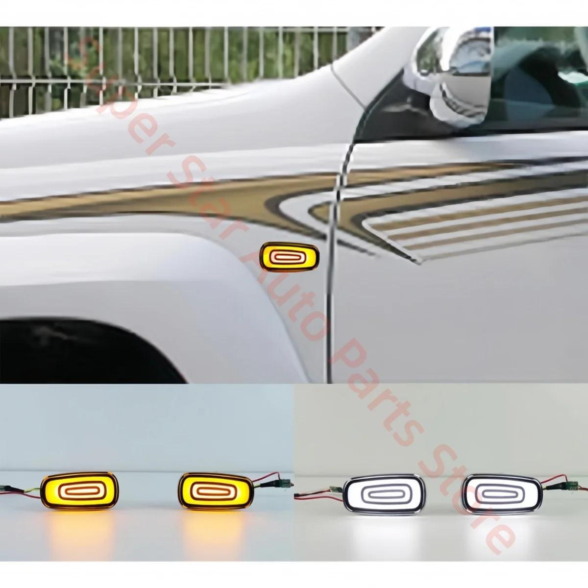 For Toyota Prado LC120/2700/4000/Land Cruiser LC200/Lexus IS200/IS300/Lexus LS430/RAV4/Prii Fender lamp Two-color turn signals