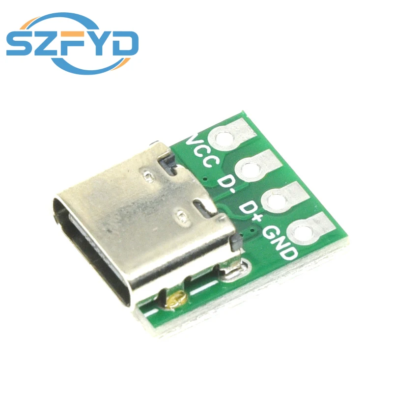 5-100 шт. разъем USB 3.1 типа C-16-контактный адаптер печатной платы, розетка для передачи кабеля линии передачи данных