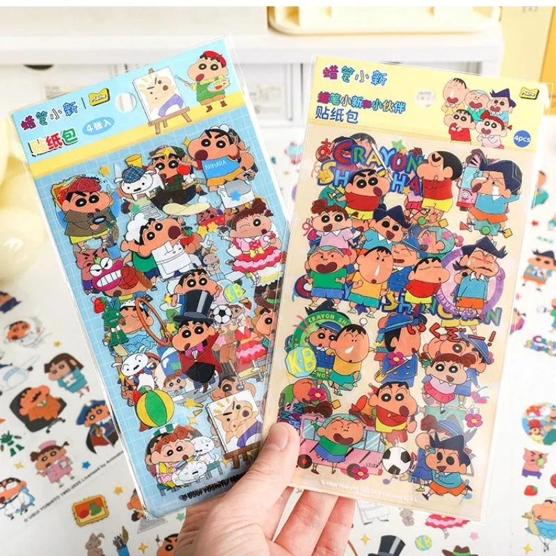 

4pcs Cartoon Crayon Stickers DIY Stickers Scrapbook Notebook Phone Luggage Skateboard Vinyl Waterproof Graffiti Stickers