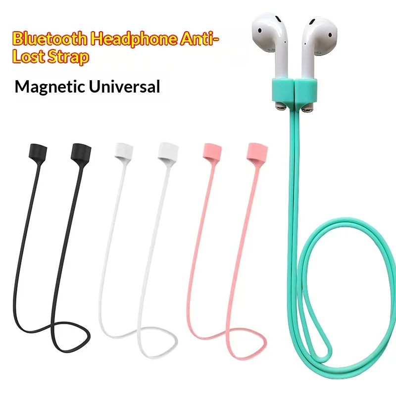 Soft Silicone Anti Lost Magnetic Rope Earphones for Apple Airpods 2 1 3 Air Pods Pro Bluetooth Wireless Headphone Earbuds Strap