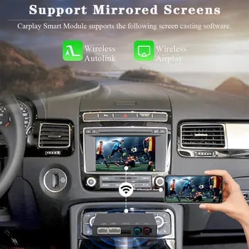 AUTOTOP Modul pro úpravu vozu Bezdrátový Carplay Android Auto pro Volkswagen Touareg RNS850 2011-2015 Hlasové ovládání Zrcátko Link 8 nejlepší prodej příslušenství k Touaregu - №2