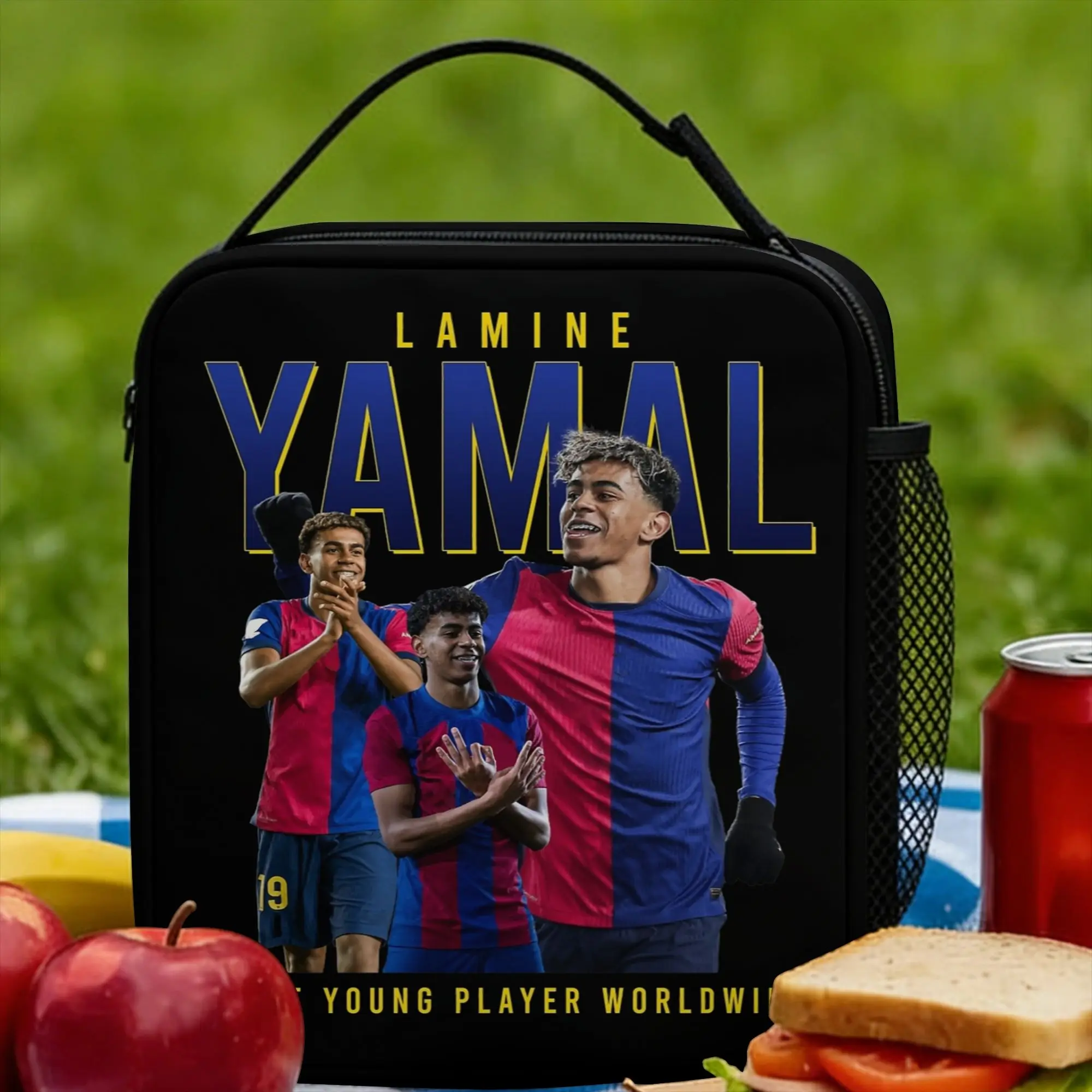 Lamine Y-Yamal Insulated Lunch Bags Thermal Bag Reusable,Lunch Container Football Soccer Large Tote Lunch Box Food Handbags