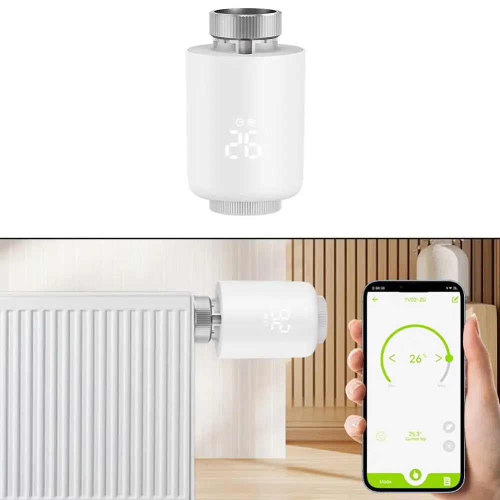 

Компактный дизайн Tuya Zigbee Приводной клапан радиатора Настраиваемый расписание Настраиваемый контроллер температуры графирования