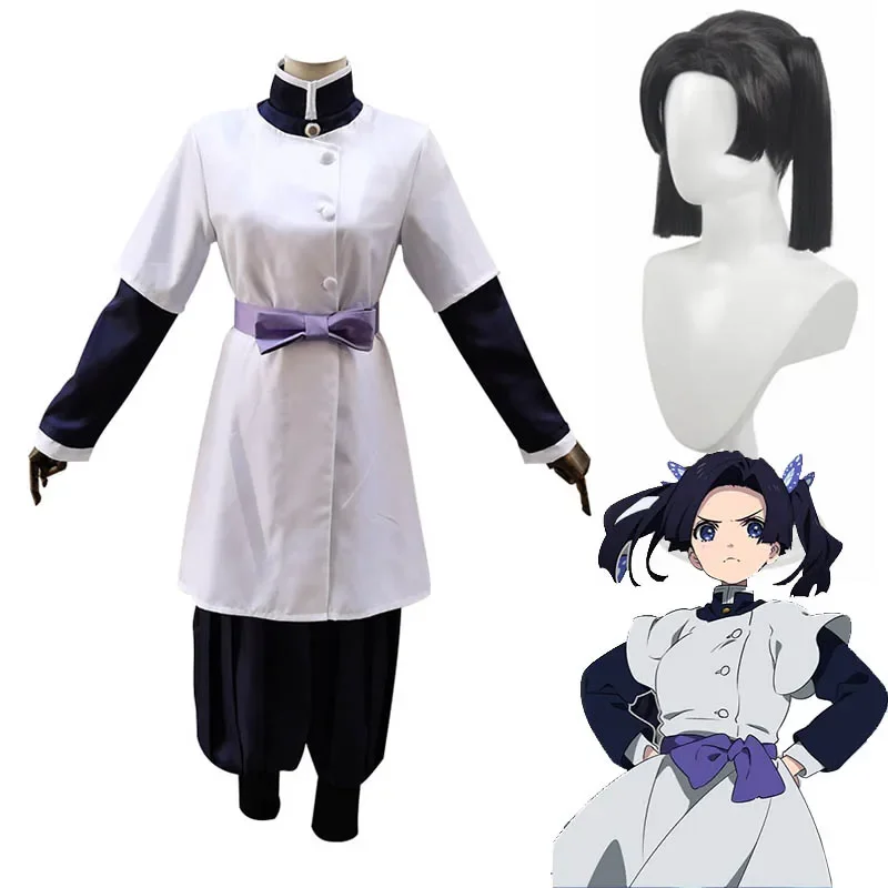 Kanzaki Aoi disfraz de Cosplay Kimetsu no Yaiba Aoi Kanzaki peluca Kisatsutai uniforme de enfermera Halloween ropa Unisex para adultos 2025