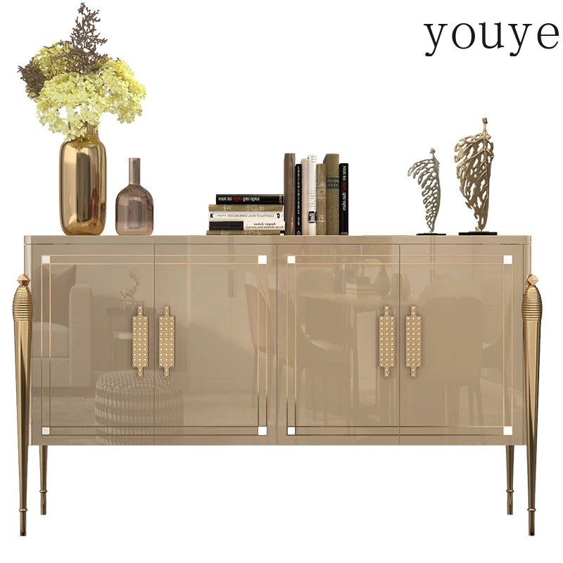

ef Light luxury porch cabinet baking paint modern simple entrance foyer living room dining side cabinet solid wood locker