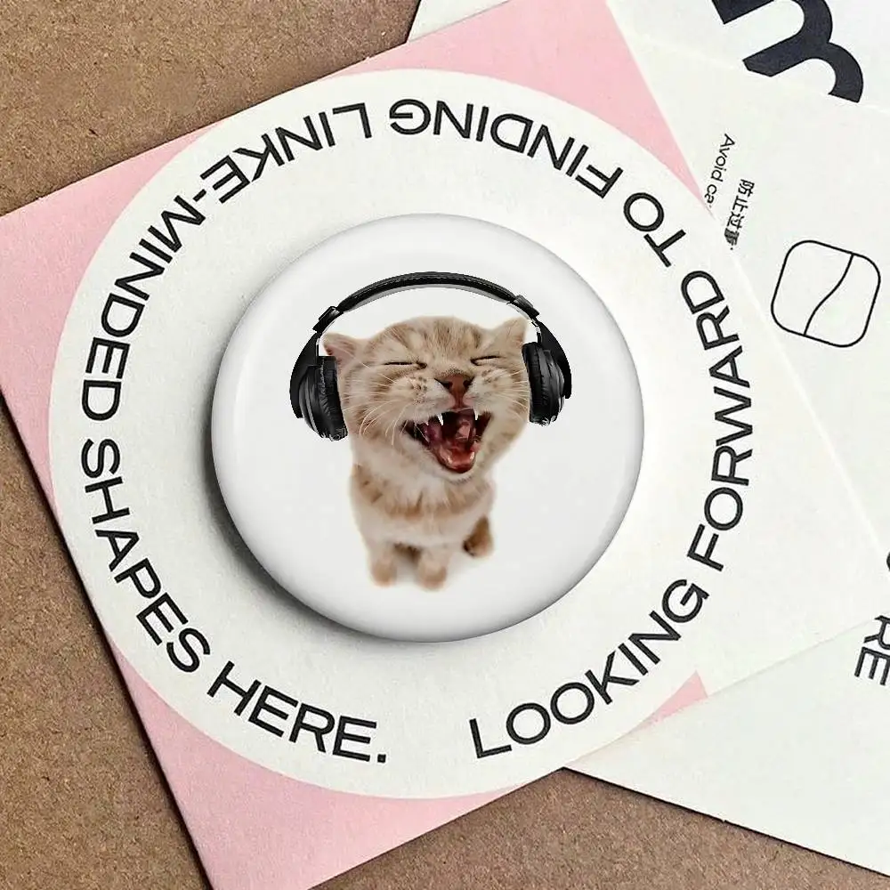 Hat Funny Jewelry Brooch Fashion Clothes Gift Cartoon Collar Badges Badges Cartoon Round Brooches On Backpack Jacket Acrylic