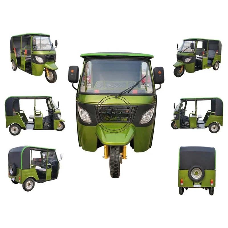 Gasoline Bajaj Rickshaw Passenger Tricycle Adult Tricycle 3 Wheel Bike with Gas Motor